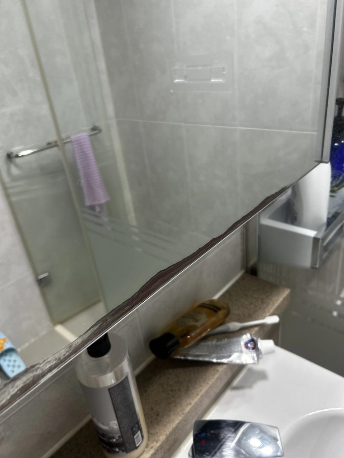 안산 화장실거울장교체 시공전 사진